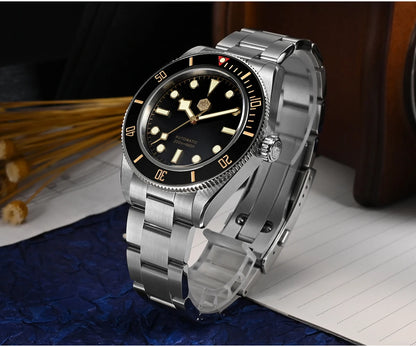 San Martin 40mm NH35 Automatic Men Diving Watch 20ATM Waterproof BB58 Sapphire Wristwatch BGW-9 C3 Luminous Reloj SN0008C/D