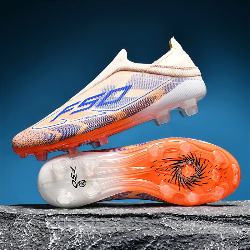Nouveaux hommes chaussures de Football Match intérieur vente chaude bottes de Football en plein air crampons d'herbe baskets de Futsal montantes antidérapantes de haute qualité