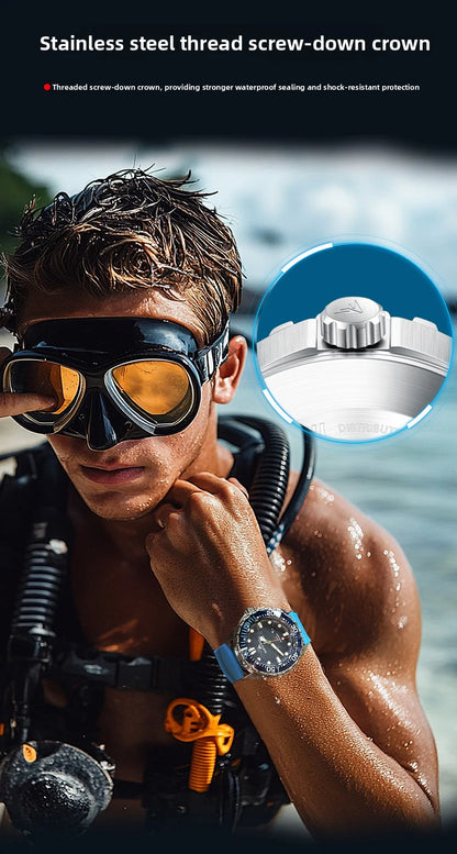 New NORTH EDGE 2026 New TRITON Solar Powered Dive Watch Men Luxury Quartz Watches for Men 316L Stainless Steel Case Waterproof 3