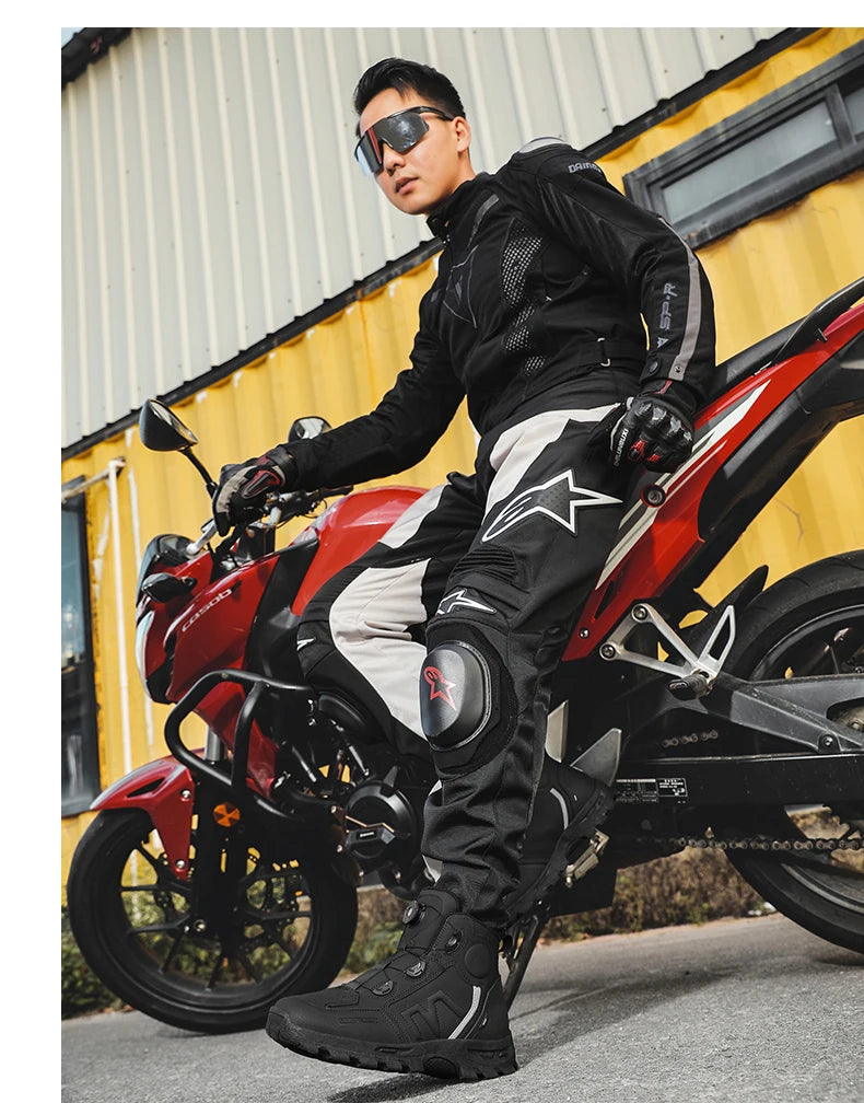 Bottes de moto imperméables pour hommes, chaussures de cyclisme pour Motocross, course de moto tout-terrain, Anti-chute, équipement respirant doux
