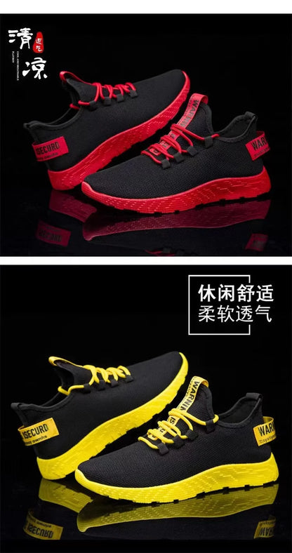 Leichte Herren-Sneaker, lässige Mesh-Sportschuhe für den Sommer, Outdoor-Schuhe für Herren mit weicher Sohle, atmungsaktiv, komfortabel und modisch, trendige Laufschuhe