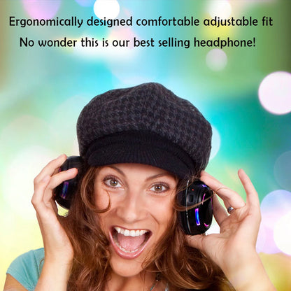Silent Disco Wireless Headphones with LED Rechargeable Battery RF System for Silent Parties,Clubs,Meeting,Concert