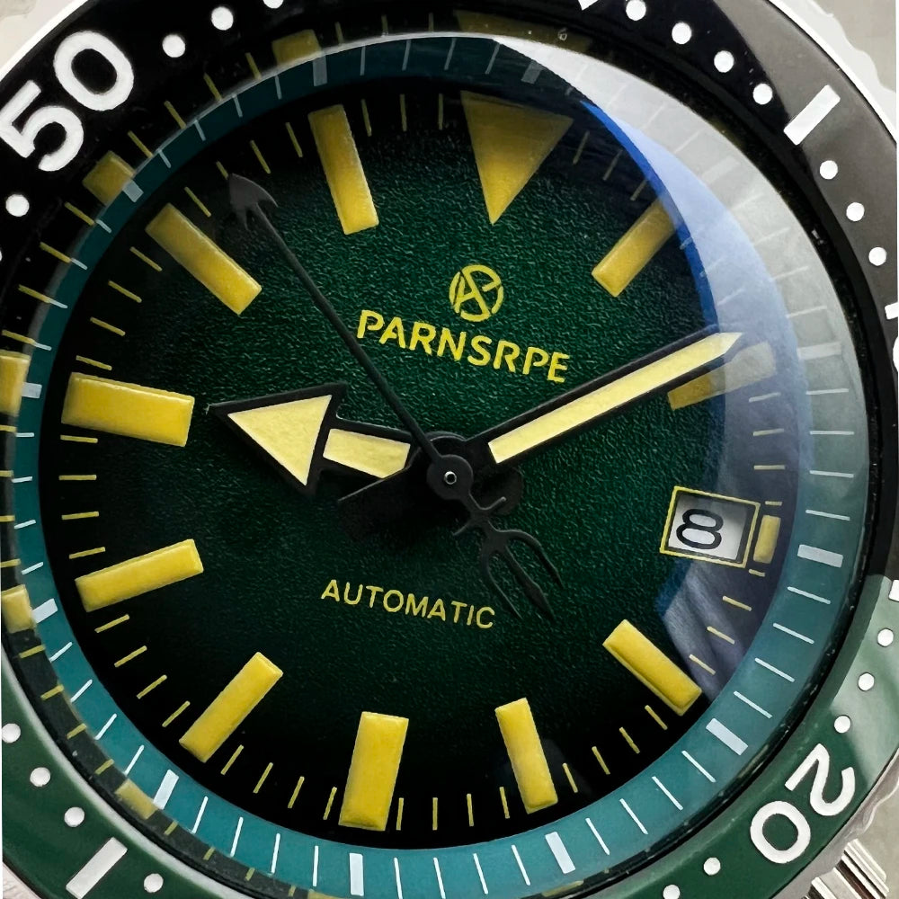 PARNSRPE Diver's Luxury Men's Watch Small Abalone Automatic Mechanical Watch Movement Aseptic Dial Sapphire Glass