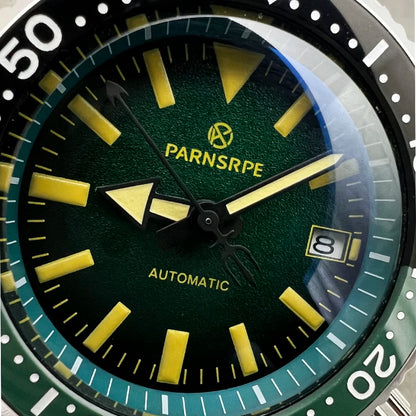PARNSRPE Diver's Luxury Men's Watch Small Abalone Automatic Mechanical Watch Movement Aseptic Dial Sapphire Glass