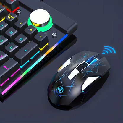 Wireless Gaming Mouse 2.4G Rechargeable Gaming Mouse with RGB Breathing Light, 2400 DPI, 6 Buttons, Instant Response Wireless Mouse for PC, Laptop & Gaming Switch