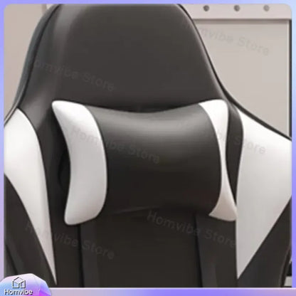 Chaise de gaming ergonomique avec accoudoirs 4D, hauteur réglable, siège en cuir PU, base en fer, pieds en forme d'épée, vérin à gaz 2 étapes, pour bureau