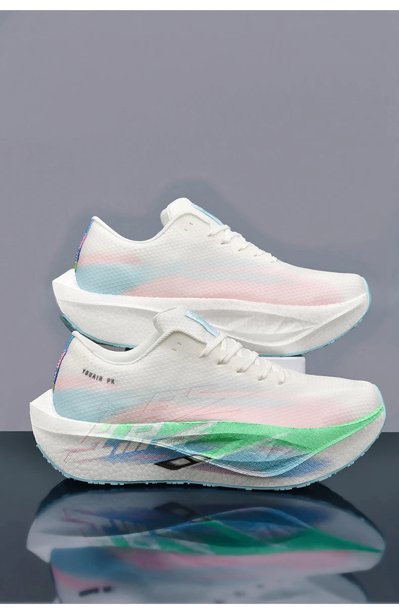 Chaussures de course pour homme, sportives, semelle en carbone, spécialisées, respirantes, légères, pour femme, confortables, athlétiques, antidérapantes, pour marathon