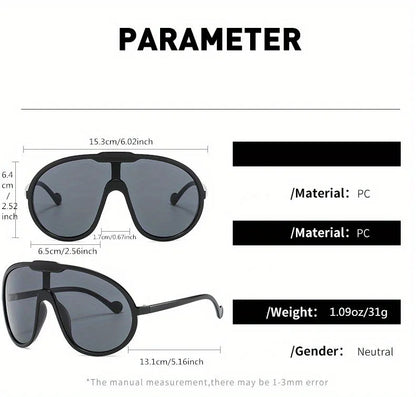 Cycling Oversized Square Sunglasses Women Punk Fashion Big Frame Vintage Sun Glasses Men Shades Retro Gradient Shades UV400