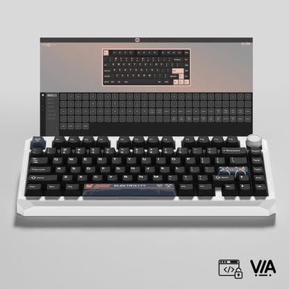 Womier ERA75 V2 75% Wireless Aluminum Mechanical Keyboard with VIA/QMK Knob 3-Mode Gasket Hot Swappable Keyboard for PC Computer