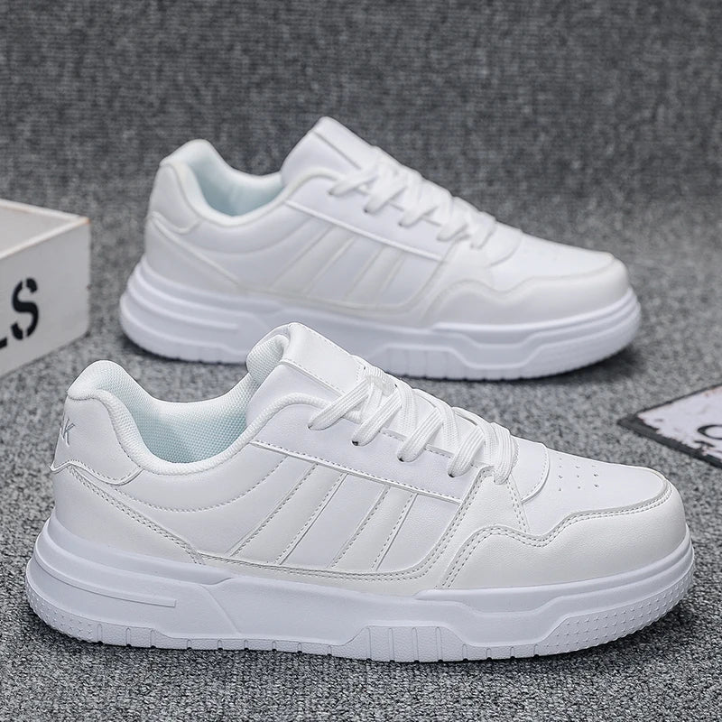 Plus Big Size 50 51 52: zapatillas de cuero para hombre, zapatillas deportivas informales, zapatillas planas de skate para dropshipping