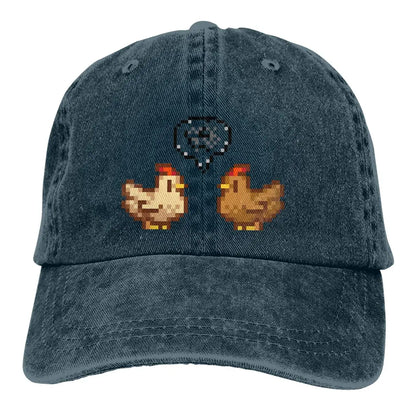 Summer Cap Sun Visor Unhappy Chickens Hip Hop Caps Stardew Valley Game Abigail Sebastian Cowboy Hat Peaked Hats