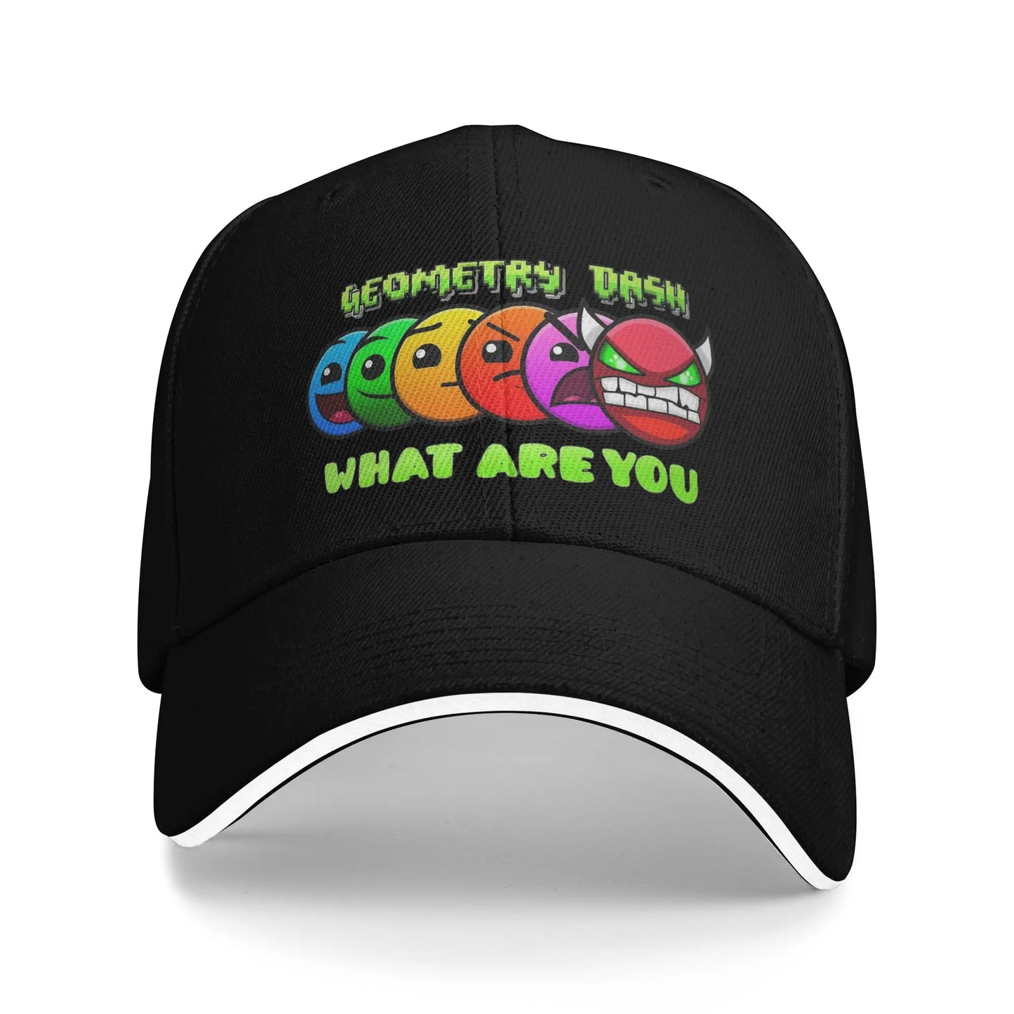 Geometry Game Dash Baseball Cap Casual Unblocked Level Sandwich Hat for Men Women Breathable Headwear Activities