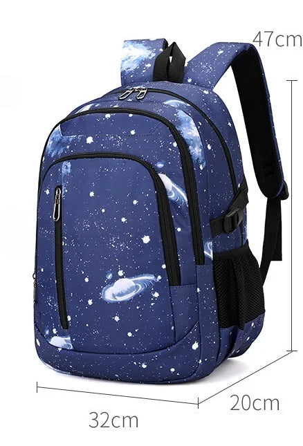 Mochila Fortnite Céu Estrelado de Grande Capacidade, Impermeável, com Compartimento para Portátil e Estampado de Personagem do Jogo, para Estudantes, Rapazes e Raparigas, Regresso às Aulas