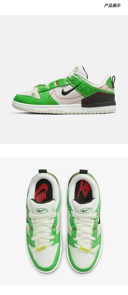 Nike originele Dunk Disrupt2 unisex retro sneakers met slangenprint, laag model, DV1491-101