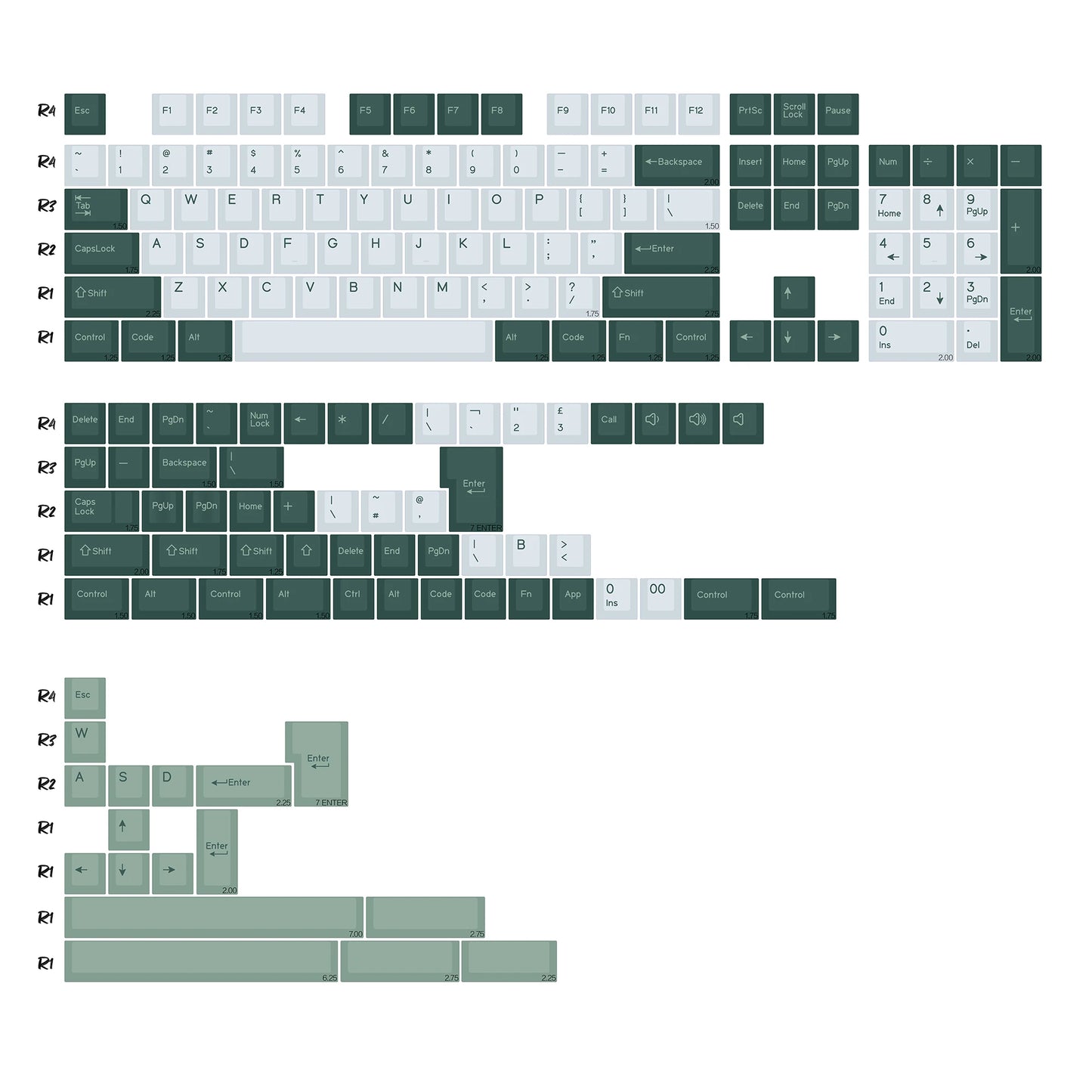 KBDiy GMK Apollo Keycaps ISO PBT Cherry Profile Retro Double Shot Keycap for MX Switches Alice 60 Mechanical Keyboard Key Caps
