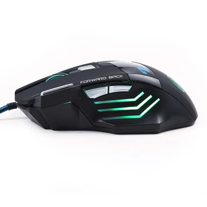 5500 DPI USB Wired Gaming Mouse, 7-Button RGB Optical Gaming Mouse for PC, Ergonomic High-Precision Computer Gaming Mouse for Windows & Laptop