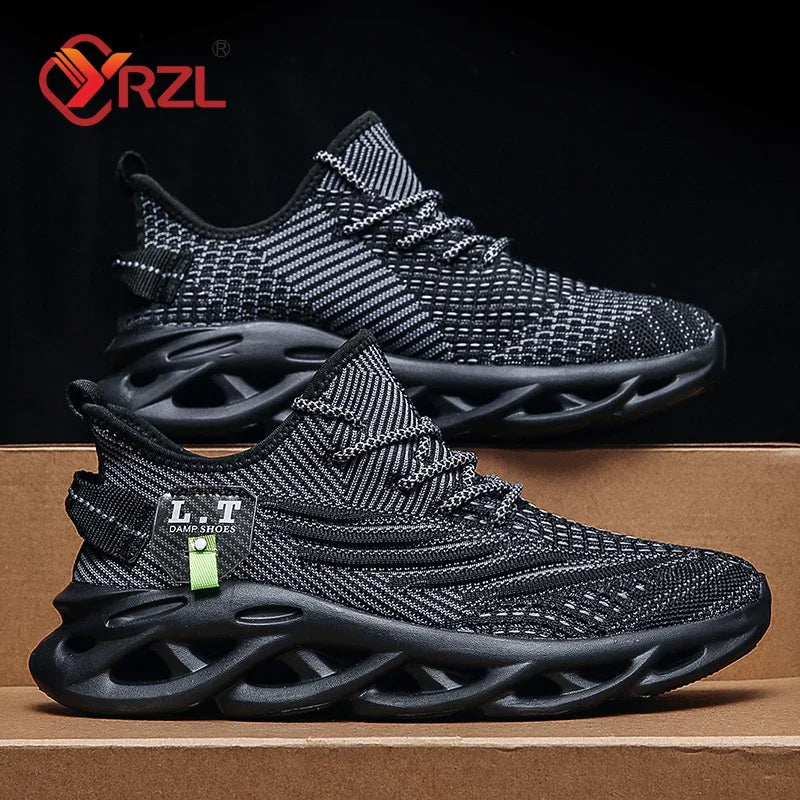 YRZL muške sportske crne tenisice za trčanje i jogging, ležerne outdoor tenisice od prozračne mrežice, ženske lagane crne tenisice za tenis s amortizacijom κρα κρα