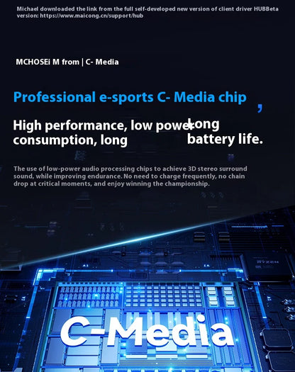 MCHOSE V9 Pro Wireless Bluetooth Headset with Tri-Mode Mic Noise Reduction Dynamic Sound And Low Delay Office And Gaming Gifts