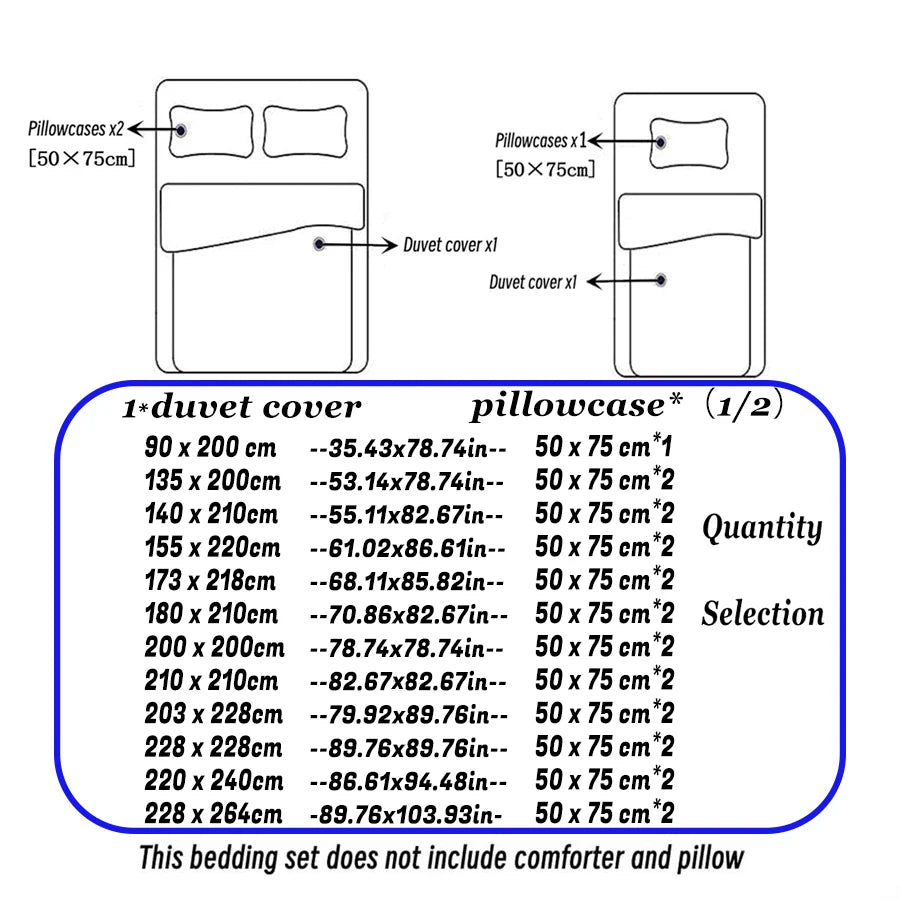 Kuromi Duvet Cover Cute Pillowcase Bedding Set Adult Boy Girl Bedroom Decoration Children Gift Single Double Large Size