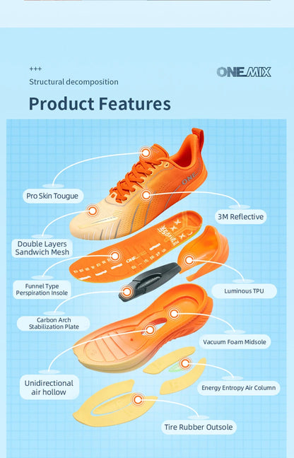 ONEMIX Nuove scarpe da running ammortizzate da uomo, adatte a runner pesanti, stringate, sportive da donna, antiscivolo, outdoor, sneakers atletiche da uomo