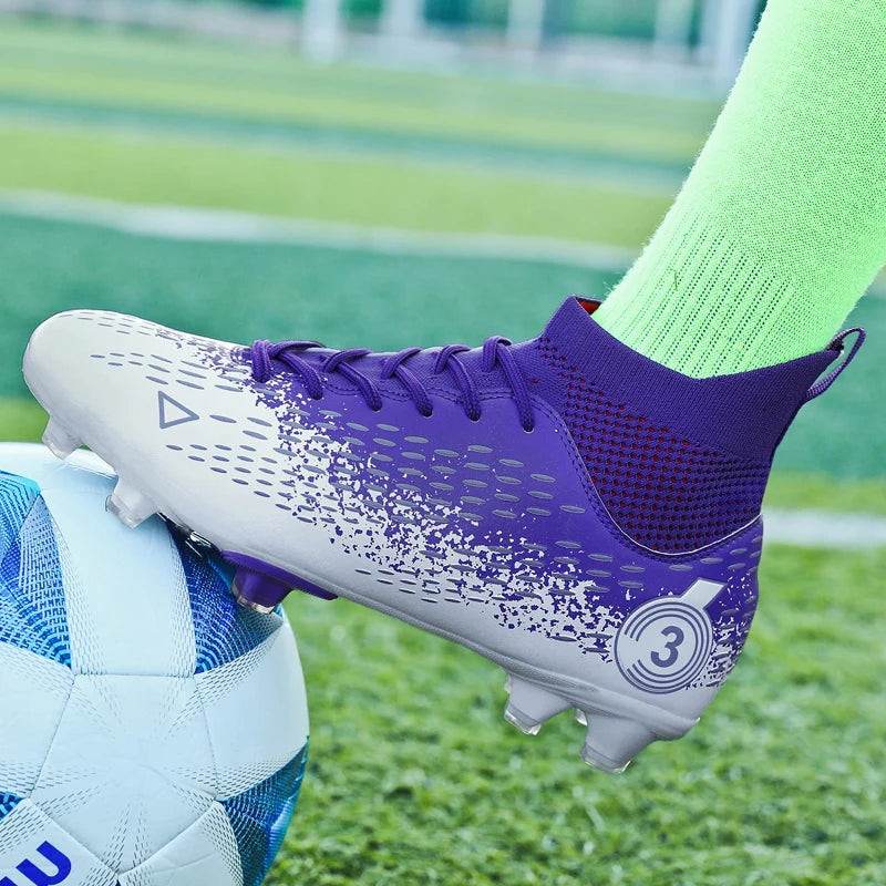 Size 31-45 Men's Soccer Shoes Women Football Boots Kids Soccer Cleats Traning Sneakers Teenagers Breathable Sport Footwear
