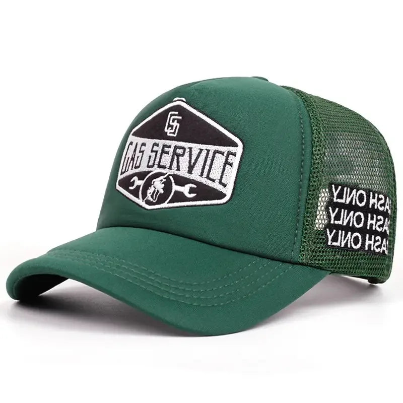 Cappellini da baseball con ricamo di lettere, nuovi, unisex, hip hop, traspiranti, con visiera parasole personalizzata in rete, versatili, alla moda, in stile streetwear, cappellini da camionista
