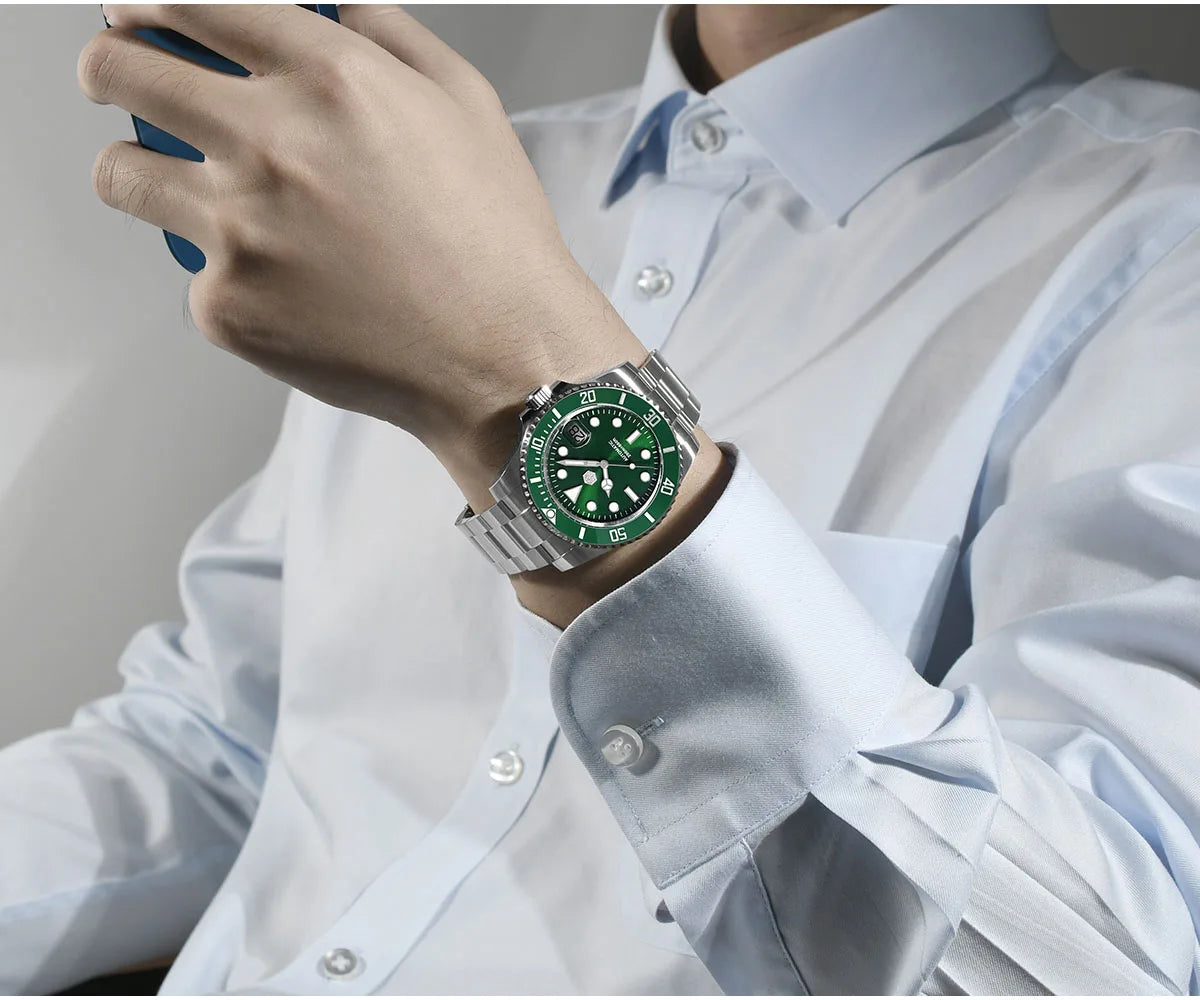 San Martin Upgraded Version 40mm Water Ghost Diver Watch Men Luxury Automatic Mechanical Watches Sapphire Waterproof 200m SN0017