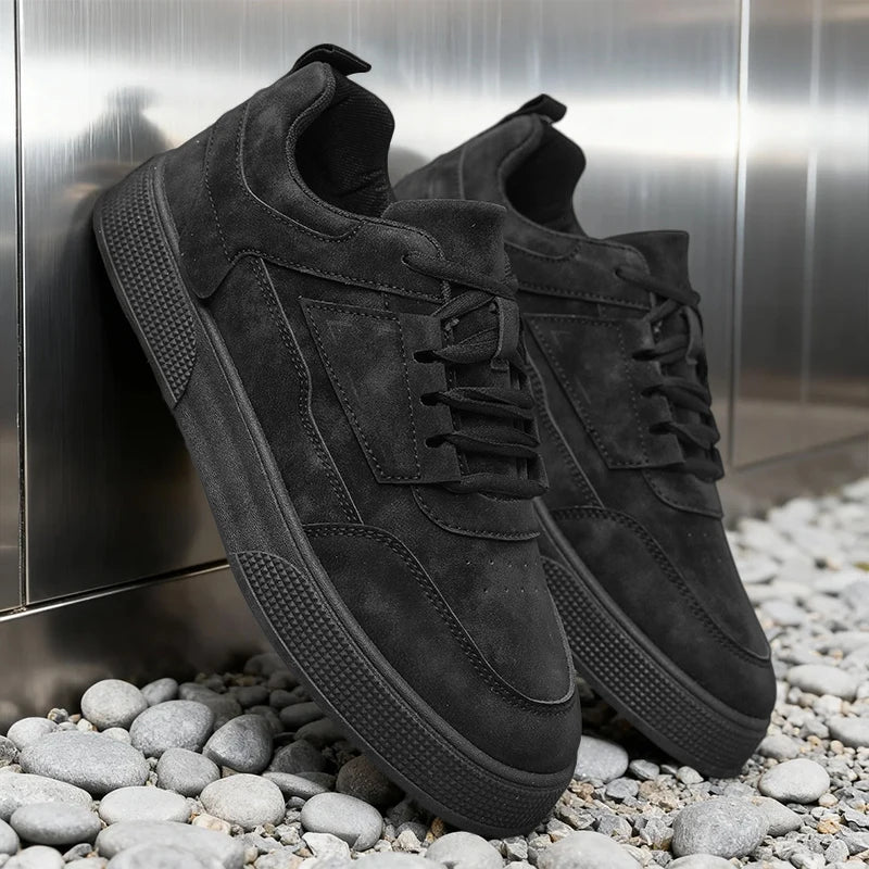 Leder-Freizeitsneaker für Herren – stilvolle Low-Top-Schnürschuhe für den Alltag und die Street-Fashion