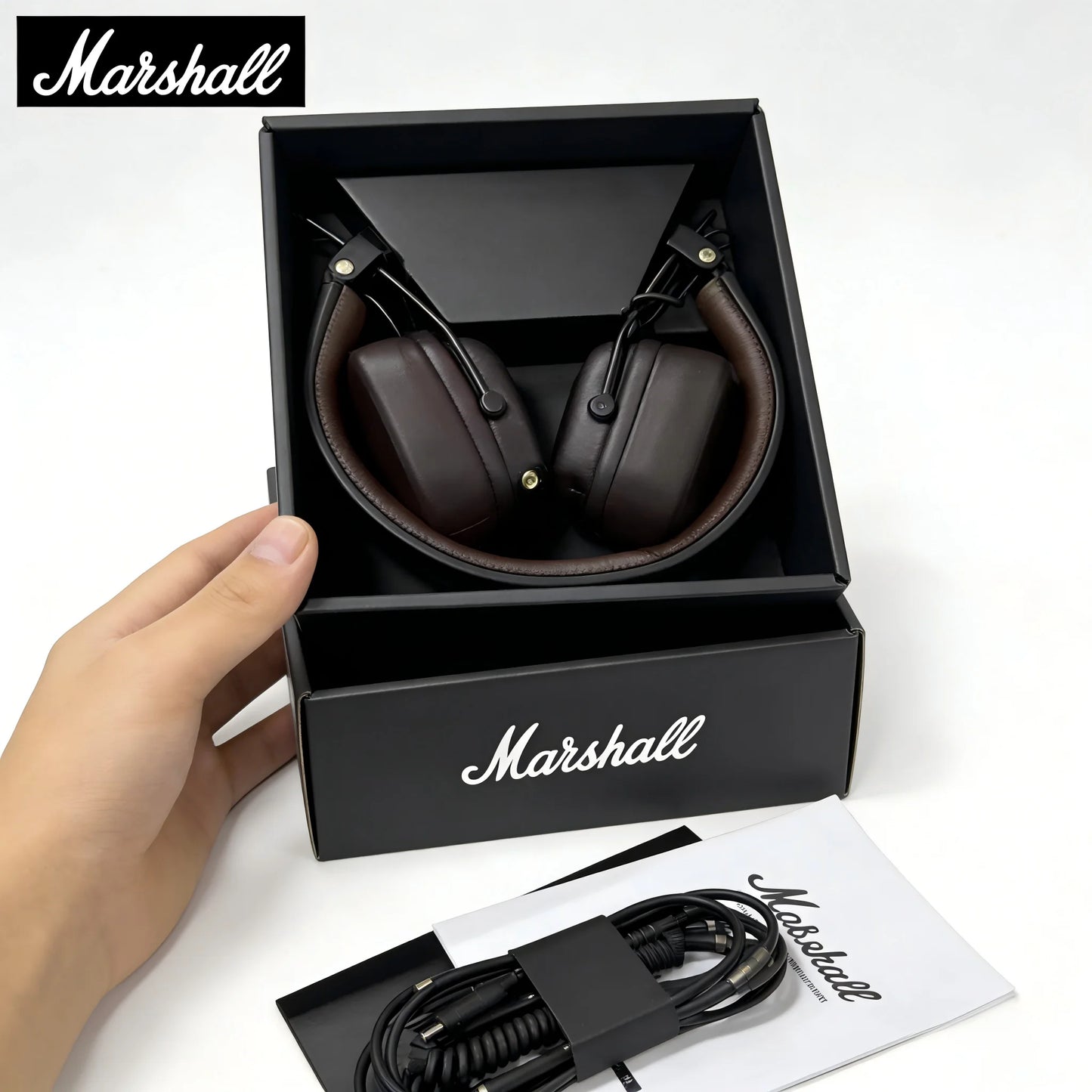Marshall Major V On-Ear Bluetooth Headphones – Wireless Deep Bass Foldable Headset with Microphone for Sports, Gaming & Everyday Use