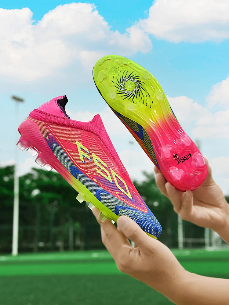 Botas de fútbol para hombre New Society para césped, tenis deportivos para adulto, transpirables y ultraligeras, zapatillas de fútbol para exteriores