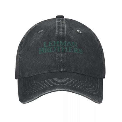 Retro Lehman Brothers Risk Management Department 2008 Trucker Hat Unisex Distressed Washed Headwear Outdoor Running Golf Cap Hat