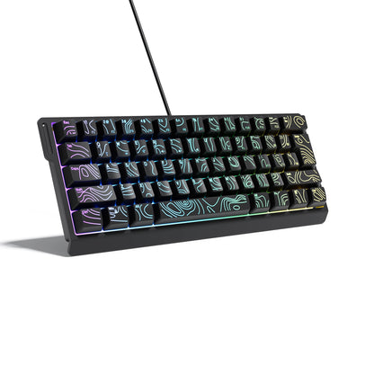 7KEYS 60% Compact Wired Keyboard with RGB Backlighting, Gradient Keycaps, USB Gaming Keyboard for Windows PC, Laptop & Tablet