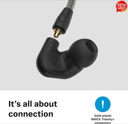 Sennheiser IE 300 HiFi Wired In-Ear Earphones TrueResponse Dynamic Driver Studio Monitoring Earbuds with Detachable Cable