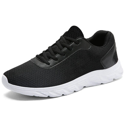 Men's casual sports shoes men's shoes black mesh breathable running shoes men's soft bottom light flat bottom work shoes
