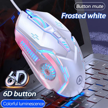 UTHAI G5 Wired Gaming Mouse 3200 DPI RGB LED Gaming Mouse with 6 Programmable Buttons, USB Ergonomic Gaming Mouse for PC, Laptop & Esports