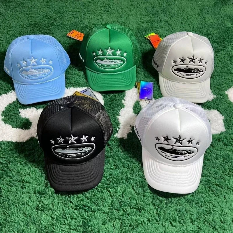 New Unisex Print Baseball Hats New Unisex Hip Hop Breathable Personal Sunshade Mesh Versatile Street Fashion Trucker Caps