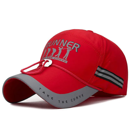 Cappellino da uomo con visiera a punta, regolabile, traspirante, sportivo, a tesa larga, con protezione solare, cappellino da baseball per uomo, cappellino alla moda da ragazzo, cappellino snapback
