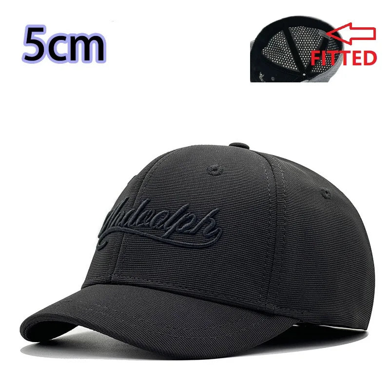Casquettes de baseball à fond fermé, grande taille, en maille respirante, style « trucker », pour hommes à la tête large, casquette de sport haute, extra-large, 60 cm, 65 cm