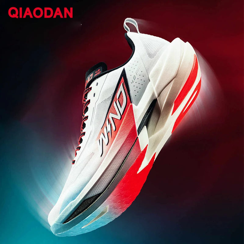 QIAODAN WIND 4PRO Chaussures de marathon à semelle en carbone pour homme - Baskets de course professionnelles - Chaussures de sport de course à pied respirantes QDB023262291