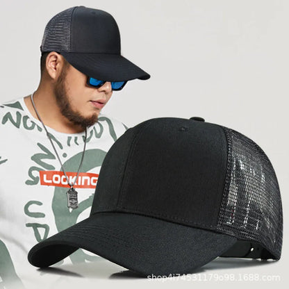 Oversize Trucker-kasket med store masker til mænd med stort hoved – XXL-baseballkasket – åndbar „Dad Hat“ – 58–60 cm, 60–65 cm