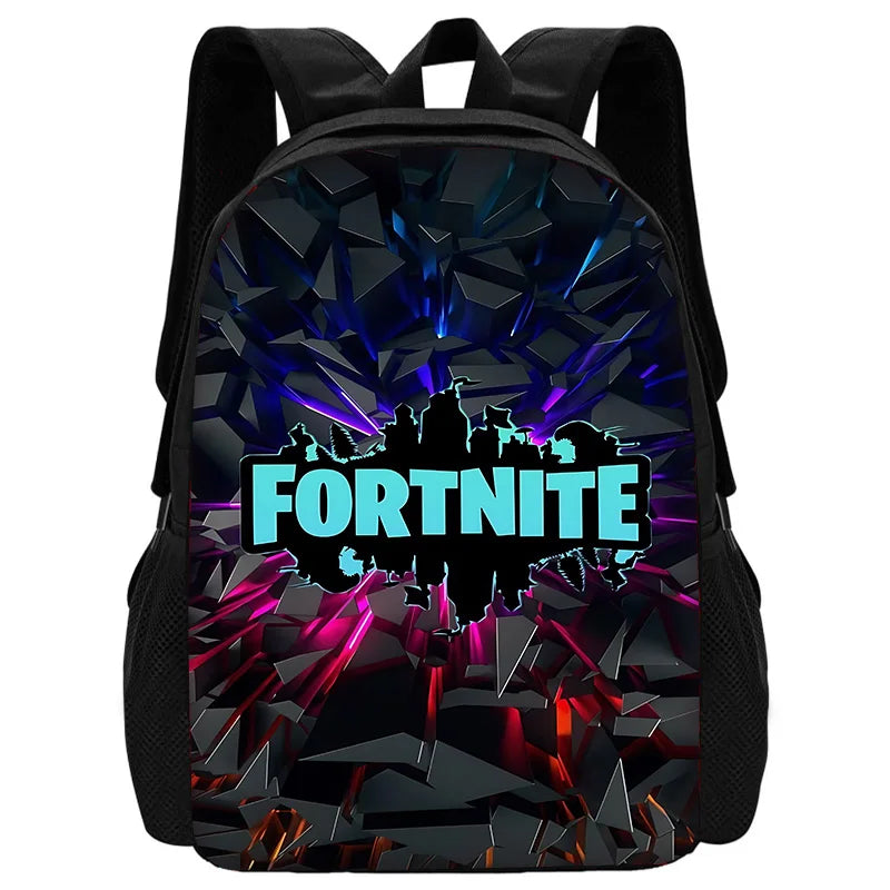 Mochila Escolar Infantil com Lancheira e Estojo, Design de Jogo Popular F-FortniteS, Mochila Escolar para Rapazes e Raparigas, Presente Ideal