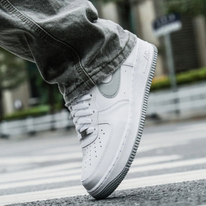 Nike Air Force 1 '07 White Light Smoke Grey Casual Comfortable Cushioning AF1 Low Men Skateboarding Shoes Streetwear FJ4146-100