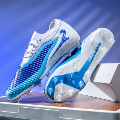 Męskie buty piłkarskie do sportu na świeżym powietrzu dla chłopców, z długimi kolcami, antypoślizgowe, oddychające, do meczów i treningów, buty piłkarskie dla dorosłych, wygodne