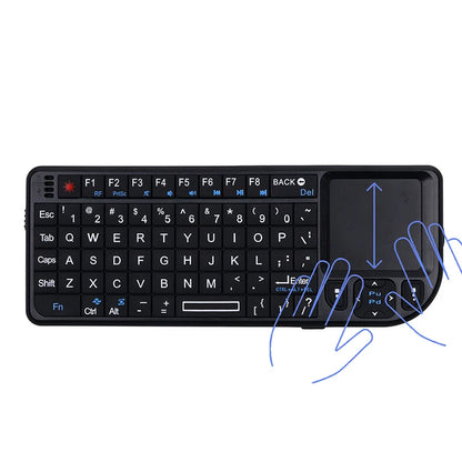 A8 Mini Wireless Keyboard 2.4G 7 Color Backlit 3 in1 Handheld Keyboard with Touchpad Air Mouse for Android TV Box PC Tablet