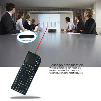 A8 Mini Wireless Keyboard 2.4G 7 Color Backlit 3 in1 Handheld Keyboard with Touchpad Air Mouse for Android TV Box PC Tablet
