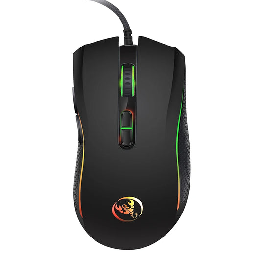 RGB Wired Gaming Mouse 3200 DPI USB Optical Gaming Mouse with 7 Programmable Buttons, Ergonomic LED Gaming Mouse for PC & Laptop