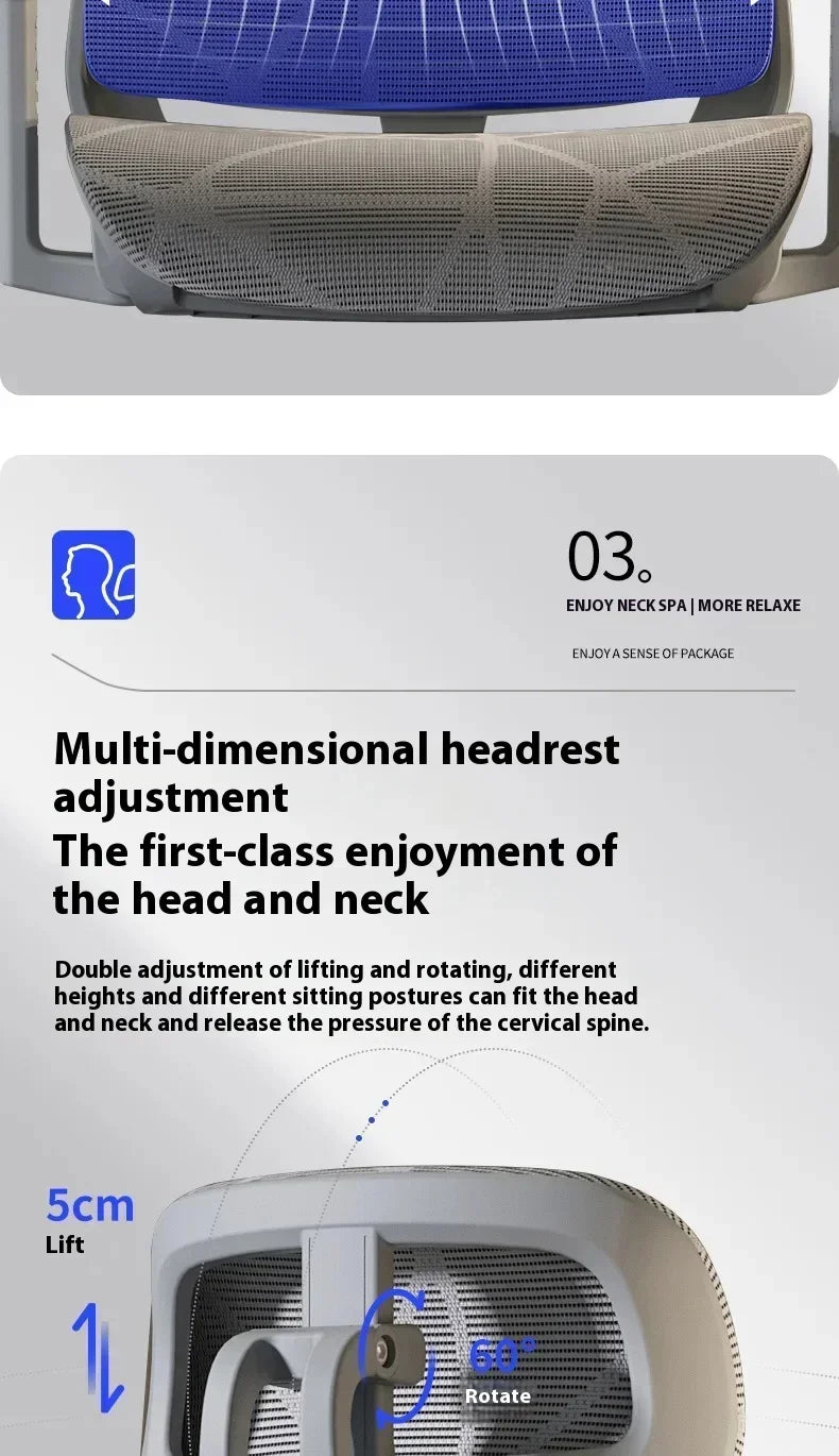 Ergonomic Gaming Office Chair Adjustable 3D Armrests Headrest Lumbar Support Computer Desk Chair with Footrest & Reclining Backrest