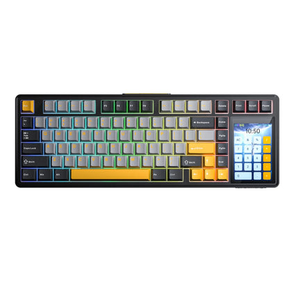 AULA L99 75% Layout Hot-Swap Gasket Wired/Bluetooth/2.4GHz Wireless Mechanical Gaming Keyboard with 3.98-inch Screen & 8000mAh