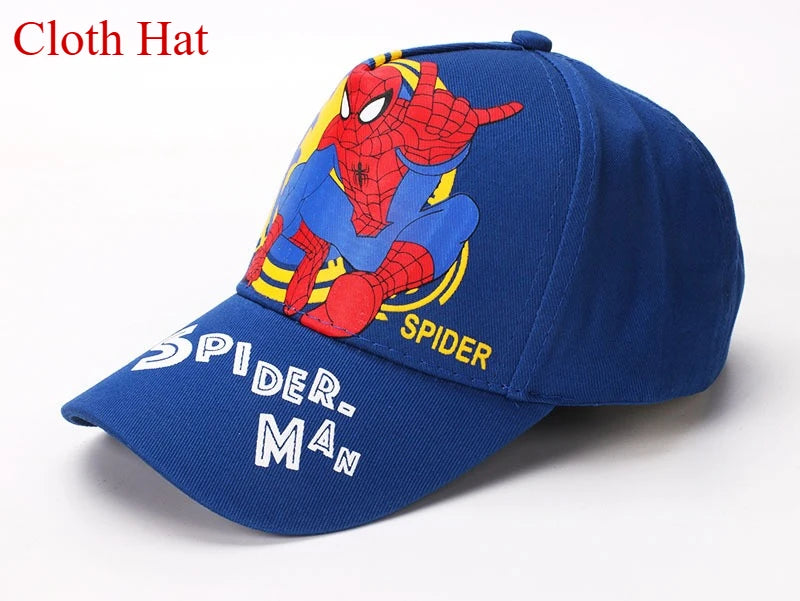 Figurka z anime Marvela Spider-Man – czapka z daszkiem z motywem kreskówkowym, bawełna i poliester, czapka z daszkiem dla chłopców i dziewcząt, akcesoria do nakryć głowy, prezent urodzinowy dla dzieci