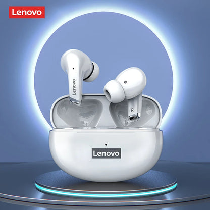 Lenovo LP5 TWS Wireless Bluetooth Earphones with Mic, Lenovo LP5 Gaming Earbuds Bluetooth 5.3 Headphones, Noise Cancelling Sports Earbuds with HD Calls & Charging Case